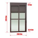 Ver imagem 4 de Porta Correr Integ.2F.Móv.220x200 Elite c/Fecho Autom V.Lis.Marrom Corten Brimak