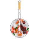 Ver imagem 2 de Grelha Dupla para Churrasco Inox com Cabo de Madeira