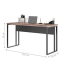 Ver imagem 4 de Mesa com Armário Toscana Escrivaninha MDP BP 120cm Noce Preto Casah