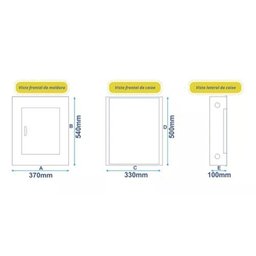 Quadro de Distribuição Andaluz 24 Din Embutir Barramento Trifásico 150a - 3