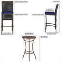 Ver imagem 2 de Mesa Bistro e 4 Banquetas Roma Marrom, Corda Náutica 10