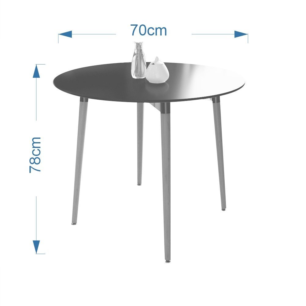 Mesa de Jantar Redonda Gardênia 70 cm com 4 Pés Palito Cor Branco - 3