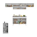 Ver imagem 4 de Armário de Cozinha Modulado com Bancada Veneza Multimóveis Mp2212 Branco
