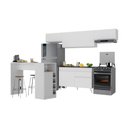 Ver imagem 1 de Armário de Cozinha Modulado com Bancada Veneza Multimóveis Mp2212 Branco