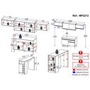 Ver imagem 3 de Armário de Cozinha Modulado com Bancada Veneza Multimóveis Mp2212 Branco