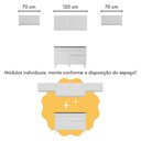 Ver imagem 5 de Armário de Cozinha Modulado com Bancada Veneza Multimóveis Mp2212 Branco