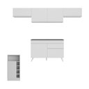 Ver imagem 6 de Armário de Cozinha Modulado com Bancada Veneza Multimóveis Mp2212 Branco