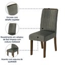 Ver imagem 3 de Conjunto com 4 Cadeiras Estofada Sala de Jantar Grécia Cedro / Mascavo Dobuê