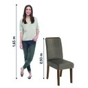 Ver imagem 4 de Conjunto com 4 Cadeiras Estofada Sala de Jantar Grécia Cedro / Mascavo Dobuê