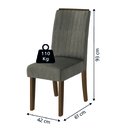 Ver imagem 2 de Conjunto com 4 Cadeiras Estofada Sala de Jantar Grécia Cedro / Mascavo Dobuê