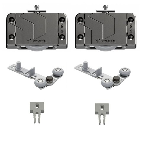 Kit para Porta de Correr Ro 65 4025 Sl Chumbo Sobreposto 60kg 1 Porta Rometal Unitário