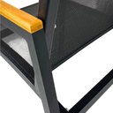 Ver imagem 2 de Conjunto Mesa Redonda 1,00m e 4 Cadeiras Verona Premium Alumínio com Braço em Madeira Preto Nossa