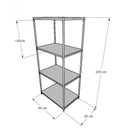 Ver imagem 4 de Praleira de Aço Reforçada Mini Porta Pallet 200x60x90 Estante Bandeja Branca 1 Módulo + 4