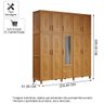 Guarda-roupa Casal 10 Portas e 2 Gavetas com Espelho em Madeira Dallas Carvalho - Straub Web - 4
