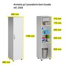 Ver imagem 4 de Armario Oganizador com 5 Prateleiras para Lavanderia 1333 Ilan Branco