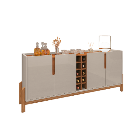 Buffet Lizz 1.90 Off White/cedro - Casa D Móveis