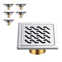 Ver imagem 1 de Ralo 10x10 Anti Inseto Kit 5 Uni Lavabo Anti Odor Higienico Resistente Cozinha Quintal Lavanderia Am