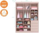 Ver imagem 3 de Conjunto Quarto Infantil Pérola com Guarda Roupa 3 Portas 4 Gavetas e Cômoda Rosê - Phoenix Baby