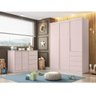 Conjunto Quarto Infantil Pérola com Guarda Roupa 3 Portas 4 Gavetas e Cômoda Rosê - Phoenix Baby - 1