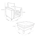 Ver imagem 6 de Poltrona Trono Cadeira do Papai Noel Natal com Puff