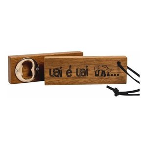 Abridor Garrafa Cerveja Bolso Mão Madeira Mineirinho