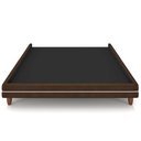 Ver imagem 2 de Cama Queen Base Box Pés Madeira 160cm Suném P05 Couríssimo Marrom Bouclê Cru - Lyam Decor