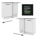 Ver imagem 4 de Balcão De Canto Madesa Agata 1 Porta - Branco Rustic/branco