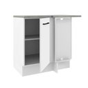 Ver mais imagens de Balcão De Canto Madesa Agata 1 Porta - Branco Rustic/branco