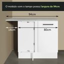 Ver imagem 5 de Balcão De Canto Madesa Agata 1 Porta - Branco Rustic/branco