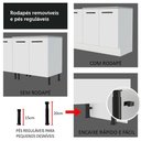 Ver imagem 3 de Balcão De Canto Madesa Agata 1 Porta - Branco Rustic/branco