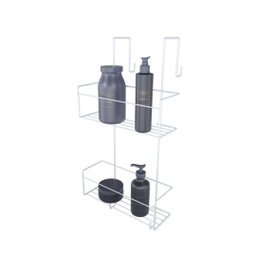 Suporte de Shampoo Aço Branco Encaixe para Box 2 Prateleiras - Dicarlo - 1