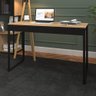 Mesa Escritório Escrivaninha Golia Madeira com Preto 2 Gavetas 120x50cm - 5