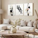 Ver imagem 3 de Kit 3 Quadro Decorativo Moderno Casa Luxo Sala Boho Abstrato Qualidade Premium 40x28cm