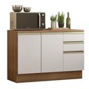 Ver imagem 1 de Balcão de Pia Glamy 2 Portas 3 Gavetas Rustic/branco Madesa
