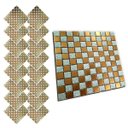 Ver imagem 1 de Pastilha de Vidro Kit 16 Uni Adesiva Parede Cozinha Sala Banheiro Decorativa Facil Aplicacao Requint