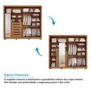 Ver imagem 7 de Guarda-Roupa 2 Portas com Pé e Espelho Interno de Correr 269cm 100% MDF Diamantina Espresso Móveis Bege/Cinamomo/Off White/Grafiatto