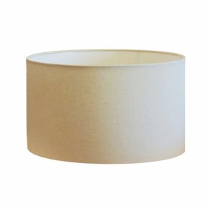 Cúpula Abajur e Luminária em Tecido Cilíndrica Vivare Cp-7025 Ø50x30cm - Bocal Nacional - Algodão Cr