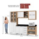 Ver imagem 4 de Armário de Cozinha Aspen 5 Pçs com Tampo 270cm Branco Ditália Móveis