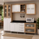Ver imagem 1 de Armário de Cozinha Aspen 5 Pçs com Tampo 270cm Branco Ditália Móveis