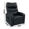 Poltrona da Mamãe Retrátil e Reclinável Corino Preto Pear Shop Jm - 3
