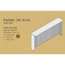 Ver imagem 4 de Bancada Ilha Cozinha Painel Gourmet Imperatriz Ripado 200cm Freijó - Nesher
