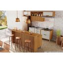 Ver imagem 3 de Bancada Ilha Cozinha Painel Gourmet Imperatriz Ripado 200cm Freijó - Nesher