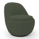 Ver imagem 1 de Poltrona Orgânica Living Memphis Base Giratória Bouclê Verde Musgo - Abmaza
