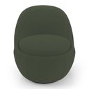 Ver imagem 5 de Poltrona Orgânica Living Memphis Base Giratória Bouclê Verde Musgo - Abmaza