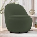 Ver imagem 2 de Poltrona Orgânica Living Memphis Base Giratória Bouclê Verde Musgo - Abmaza