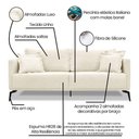 Ver imagem 3 de Sofá Living 2 Lugares 1,80M Pés Metálicos Natural