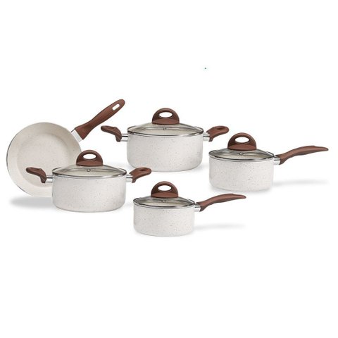 Jogo de Panelas Ceramic Life 5 Peças Smart Plus Brinox