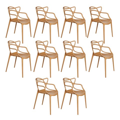 Kit 10 Cadeiras Allegra Terracota