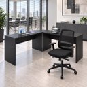 Ver imagem 1 de Mesa de Escritório em L 120x60cm com Conexão + Cadeira de Escritório Netflex Ergonômica Reclinável