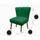 Ver imagem 2 de Cadeira Pétala Flor para Sala de Estar Penteadeira Salão Suede Verde